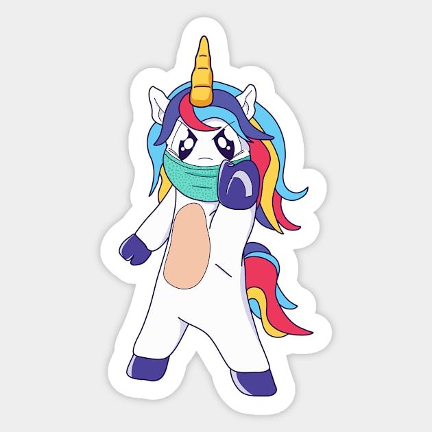 Social Distancing Unicorn Sticker by Foxxy Merch